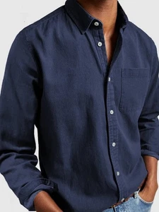 Long Sleeve Casual Lapel Men's Shirt - Picture 1 of 29