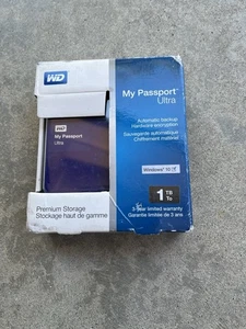 WD MY PASSPORT Ultra Premium Storage Blue 1 TB Model WDBGPU0010BBL-NESN Win 10 - Picture 1 of 5