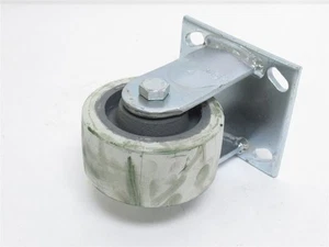 230509 Old-Stock; Hamilton R-524-DB Rigid Caster; Top Plate Mount; 4"OD x 2"W - Picture 1 of 5