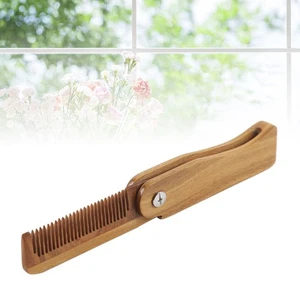 Folded Green Sandalwood Comb Anti-static Wooden Hair Comb Detangling Natural - Picture 1 of 11