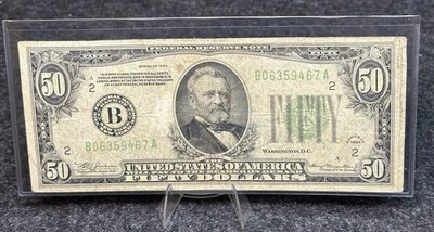 1934 $50 Fifty Dollar Federal Reserve Note New York - Image 1 of 2