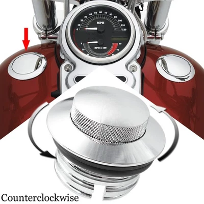 Flush Mount Pop Up Vented Fuel Tank Gas Cap For Harley Cross Bones Super Glide - Image 1 of 4