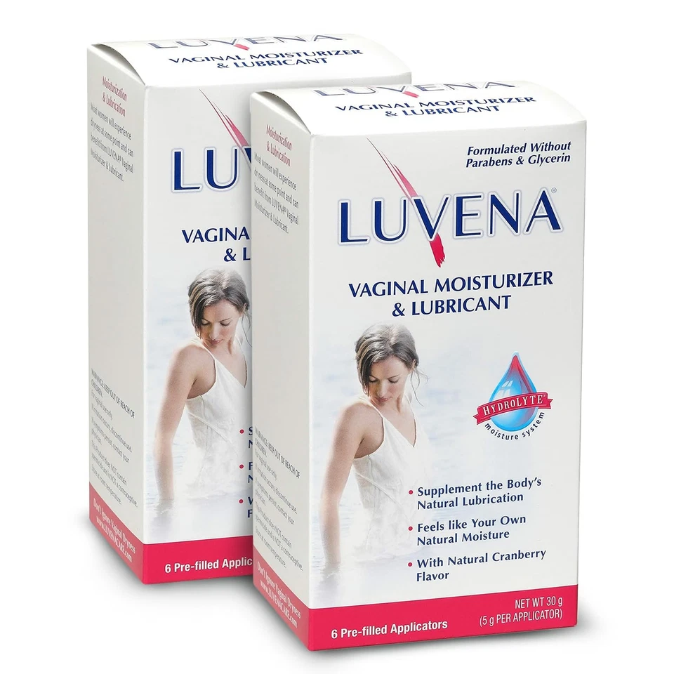 Paquete de 2 cremas hidratantes vaginales Luvena cómodas menopausia sequedad femenina ardor Foto 1 de 4