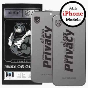 MXT Premium Privacy Screen Protector for iPhone 16 15 14 13 12 11 Plus Pro Max - Picture 1 of 8