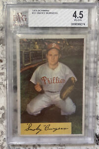 1954 Bowman Smoky Burgess Phillies Baseball Card #31 - Graded PSA 4.5 Vintage