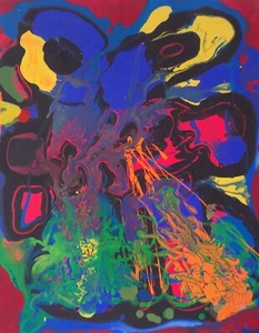 ORIGINAL ABSTRACT ACRYLIC PAINTING BY GONIEL (16" X 20") - Picture 1 of 1
