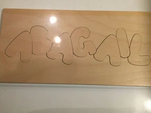 Handmade USA Stout Sprout Wood Name Puzzled Board "ABAGAIL" - Picture 1 of 2