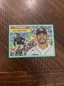 Taj Bradley 2023 Topps Archives Aqua Sparkle Refractor RC 17/75 - Picture 1 of 4