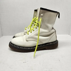 Botas de combate Dr. Martens para mujer junior charol blanco talla EE. UU. 5 / UE 3 - Imagen 1 de 16