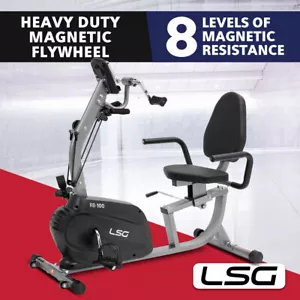 NEW LSG Fitness RB-100 Recumbent Bike Exercise Bike 8 Levels Magnetic Resistance - Picture 1 of 10