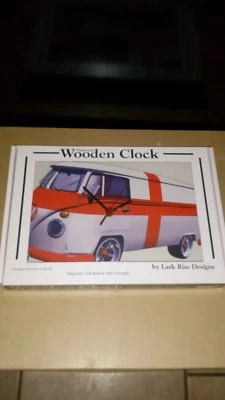 WOODEN VW CAMPERVAN CLOCK HAND MADE BY LARK RISE DESIGNS ( BNIB) - Image 1 of 3