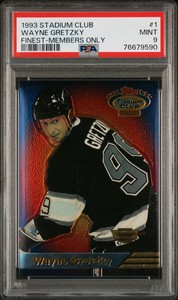 1993 Stadium Club #1 Wayne Gretzky Finest Members Only PSA 9