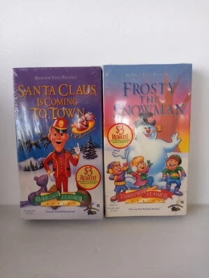 Christmas Classic Series Set Of 2-FROSTY THE SNOWMAN & Santa Claus VHS Tapes NOS - Image 1 of 4