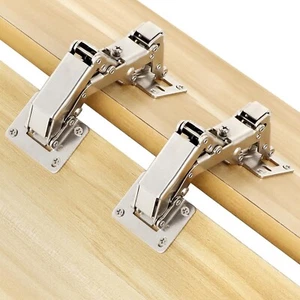 Cabinet Hinges, 2 Pcs 175 Degree Cabinet Door Hinges Soft Close with Screws Hidd - Foto 1 di 7
