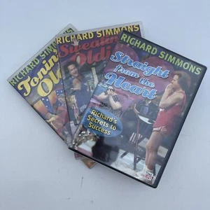 NEU 3er Set Vintage Richard Simmons DVDs NOS werkseitig versiegelt weißer Elefant Geschenk - Bild 1 von 8
