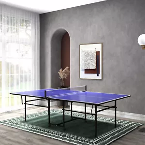 SPORTNOW Składany stół do tenisa stołowego, Stół do tenisa stołowego Outdoor Indoor z kółkami - Zdjęcie 1 z 10