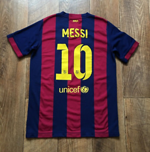 FC Barcelona 2014 2015 Lionel Messi Home Football Soccer Jersey Nike Boys YXL