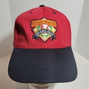 Cooperstown Dreams Park Hat Cap Adjustable Strapback Red & Black Baseball MLB - Picture 1 of 7