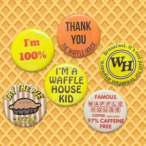 Waffle House Replica Button 6-Pack #2 - Picture 1 of 2