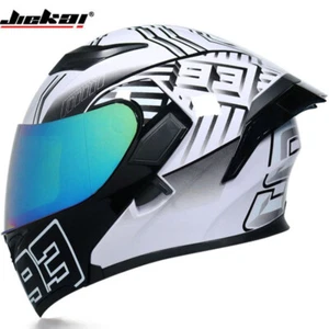 DOT Motorcycle Helmet Flip Up Full Face Modular Helmet with Dual Visor&Spoiler - Picture 1 of 18