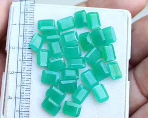 Wholesale 39.30 Ct Faceted Cut Natural Green Jade Loose Gemstone Lot - Picture 1 of 4
