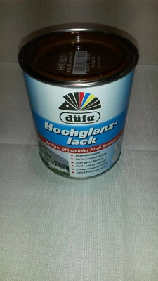 Düfa Meffert Hochglanzlack Nußbraun RAL 8011 0,75 / 0,375 L Profi Buntlack