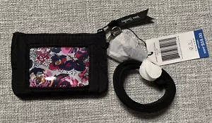 Vera Bradley Quilted Ultralight Zip ID + Lanyard in BLACK School Work NWT RV$59 - Picture 1 of 9