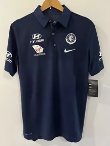 BNWT AFL Carlton Blues Nike Dri-Fit Polo - Size Small Footy T-shirt RRP $80 - Picture 1 of 5