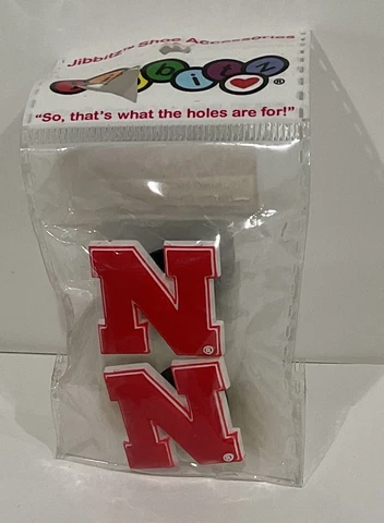 Nebraska Cornhuskers Official Crocs Licensed Jibbitz - New NCAA 2 Pack! Cover
