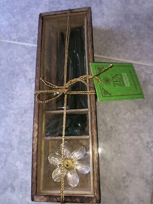NEW Incense Gift Set, Zen Aromas Incense Holder, Jasmine & Marigold - Image 1 of 2