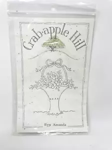 CRAB-APPLE HILL Stickmuster #571 AMANDA, Garten Journal Korb Serie - Bild 1 von 2