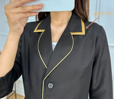 New Women Nurse Female Doctor White Dress Beautician Lab Coat Work Clothes (B) - Image 1 of 4