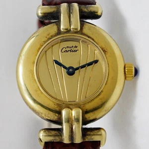 Cartier Must de Colisèe Quartz Ref. 590002 Gold Plated Women's Watch 1990-1999 - Picture 1 of 12