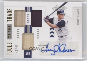 2020 Panini Absolute Tools of the Trade 3 Swatch Signatures /49 Troy Glaus Auto