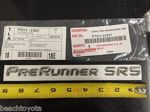 Toyota Tacoma 1998 - 2004 Tail Gate Emblem PRERUNNER SR5, Genuine TOYOTA OEM - Picture 1 of 1