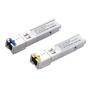 2Pcs Connecteur SC 3km 1.25Go/s SFP-BX03-D Tx1550nm/RX1310nm Module Émetteur-récepteur F - Photo 1/14