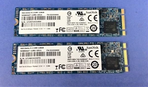 LOT OF 2 - 128GB SSD Z400s M.2 2280 - SD8SNAT-128G-1011 PN: 00GU313 FRU: 00GU312 - Picture 1 of 1