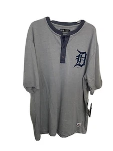 Detroit Tigers M Gray Polo Stretchy Shirt Genuine Merchandise NWT True Fan - Picture 1 of 5