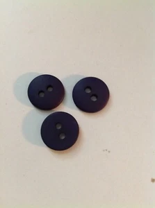 NEW 25 PC PKG 3/8 INCH NAVY BLUE DULL FINISH BUTTONS - Picture 1 of 2