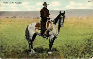 US Old postcard vintage Ready for the roundup Horses (651) - Picture 1 of 2