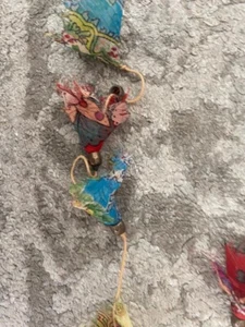  boho mehrfarbig Organdyblume wie Halskette / mittellang - Bild 1 von 3
