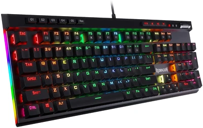 K580 VATA RGB LED Backlit Mechanical Gaming Keyboard with Macro Keys & Dedicated - Image 1 of 4