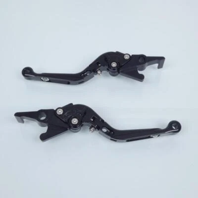 Paire levier frein RB Max alu CNC noir pour scooter Yamaha 500 Tmax 2007 à 2011 - Photo 1/4
