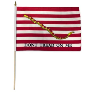 1 Dozen First Navy Jack Stick Flags 12x18in Handheld American Historical Flag - Picture 1 of 1