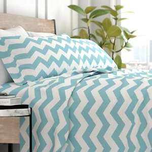 Kaycie Gray Fashion 4 Piece Ultra Soft 100% Microfiber Arrow Bed Sheet Set - Picture 1 of 27