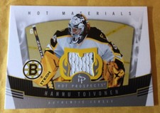2007 08 Fleer Hot Prospects Materials Hannu Toivonen #HM-HT Game Used Jersey 