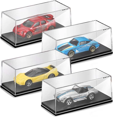 4 Pcs 1/64 Display Case Acrylic Model Cars Display Case 4.17 X 1.81 X 1.81 Inche - Image 1 of 4
