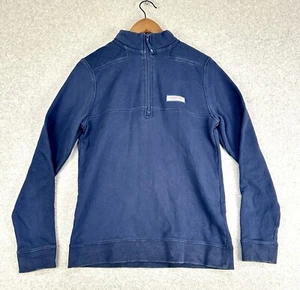 Vineyard Vines 1/4 Zip Pullover Sweater Boys XL 18 Blue Long Sleeve Cotton - Picture 1 of 7