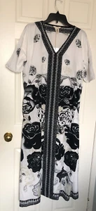 Gypsie Blu Women Kaftan Evening Gown Casual Summer Maxi Sundress / Roses - Picture 1 of 4