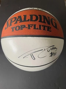TIM DUNCAN VINNY DEL NEGRO DUAL SIGNED SPALDING FULL SIZE BASKETBALL AUTO JSA - Picture 1 of 6